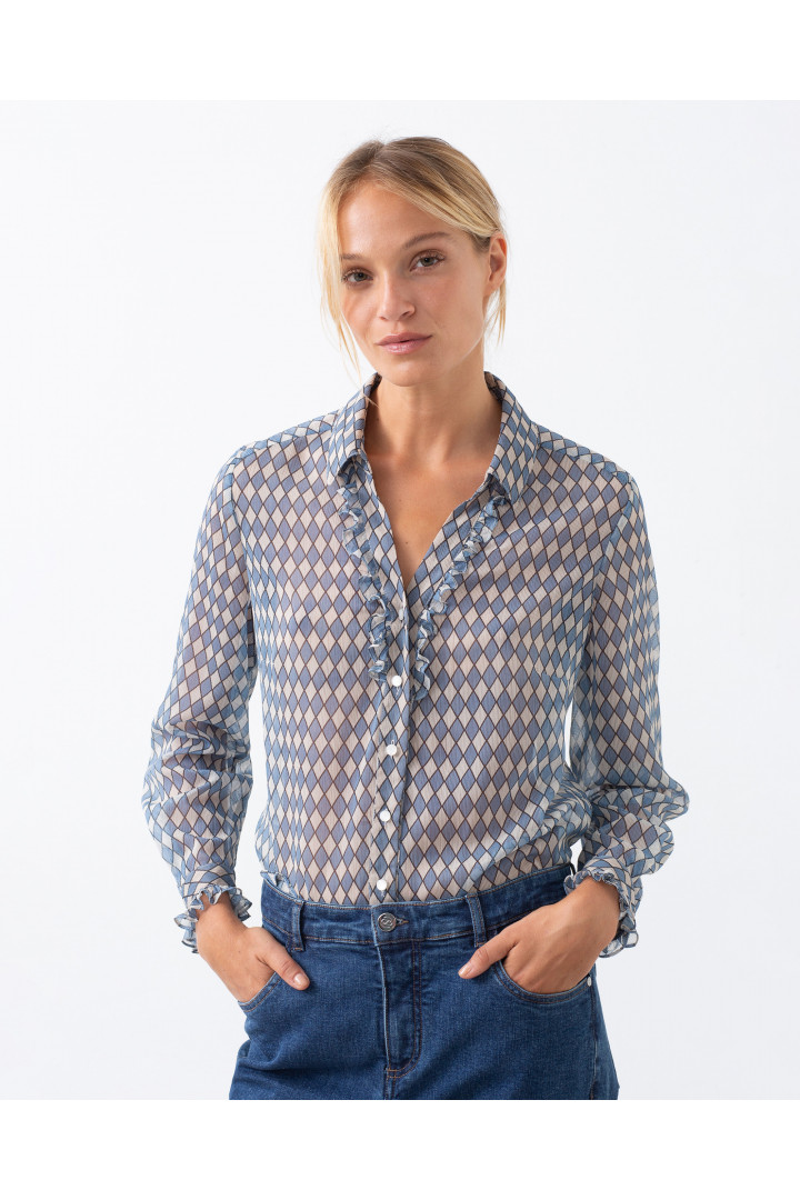 Blusa CAR estampado azules