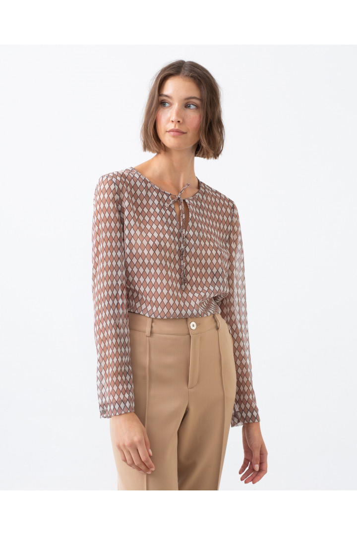 Blusa COTI estampada marrones