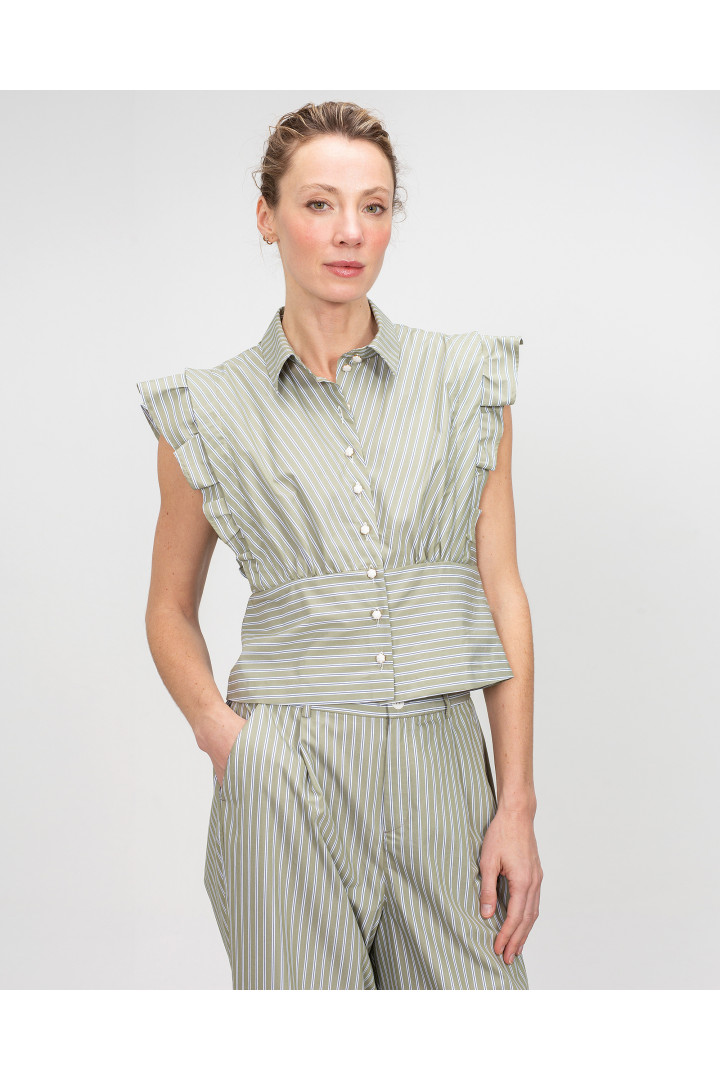 Camisa CIMA rayas verde