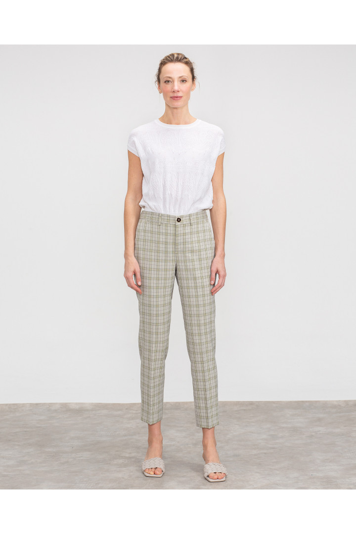 Pantalón PINOT cuadros verde
